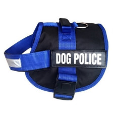 DOG POLICE KÖPEK GÖĞÜS TASMASI L MAVİ